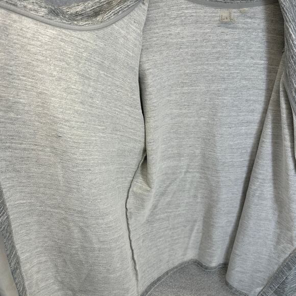 Danskin French Terry Bliss Wrap Sweater Women Size XL Heather Gray Cardigan Snap - Picture 6 of 15